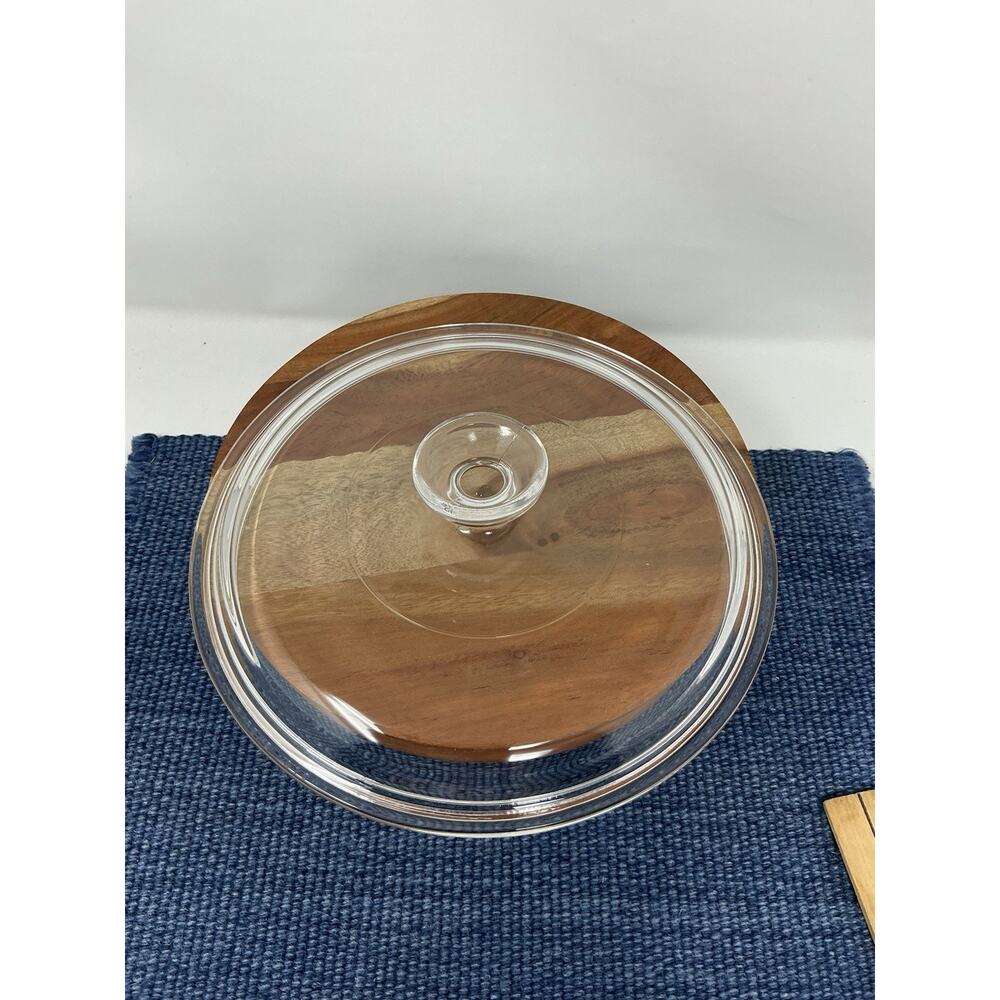 Clear Round Ribbed Pyrex Glass Lid #17 For Casserole Dish G1C G-1-C